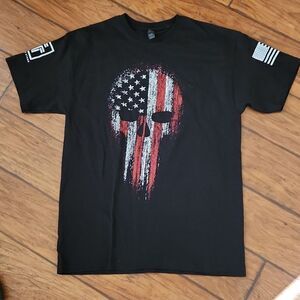 5/$15 M &O Gold black men's large short sleeve t-shirt United We Stand